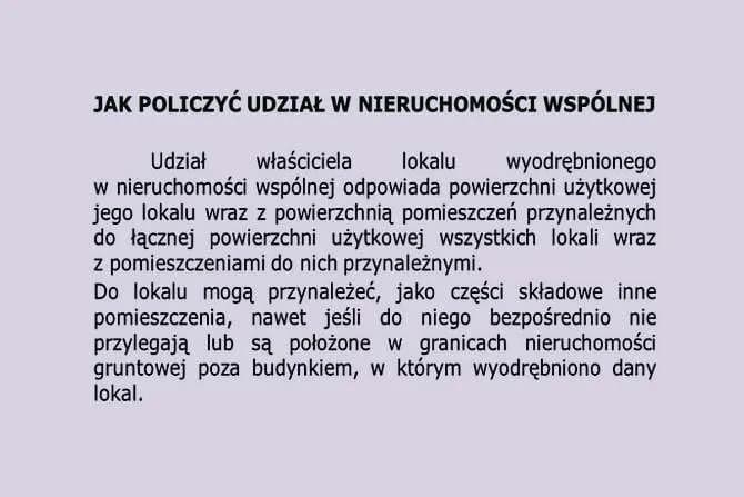Jak obliczyć udział w nieruchomości wspólnej i uniknąć błędów